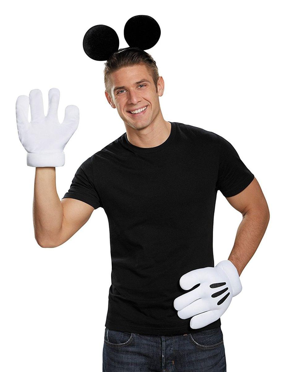 Mickey Mouse Ears Gloves Adult Costume Accessory