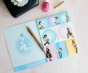Bettie Page Sticky Note Book: Orange