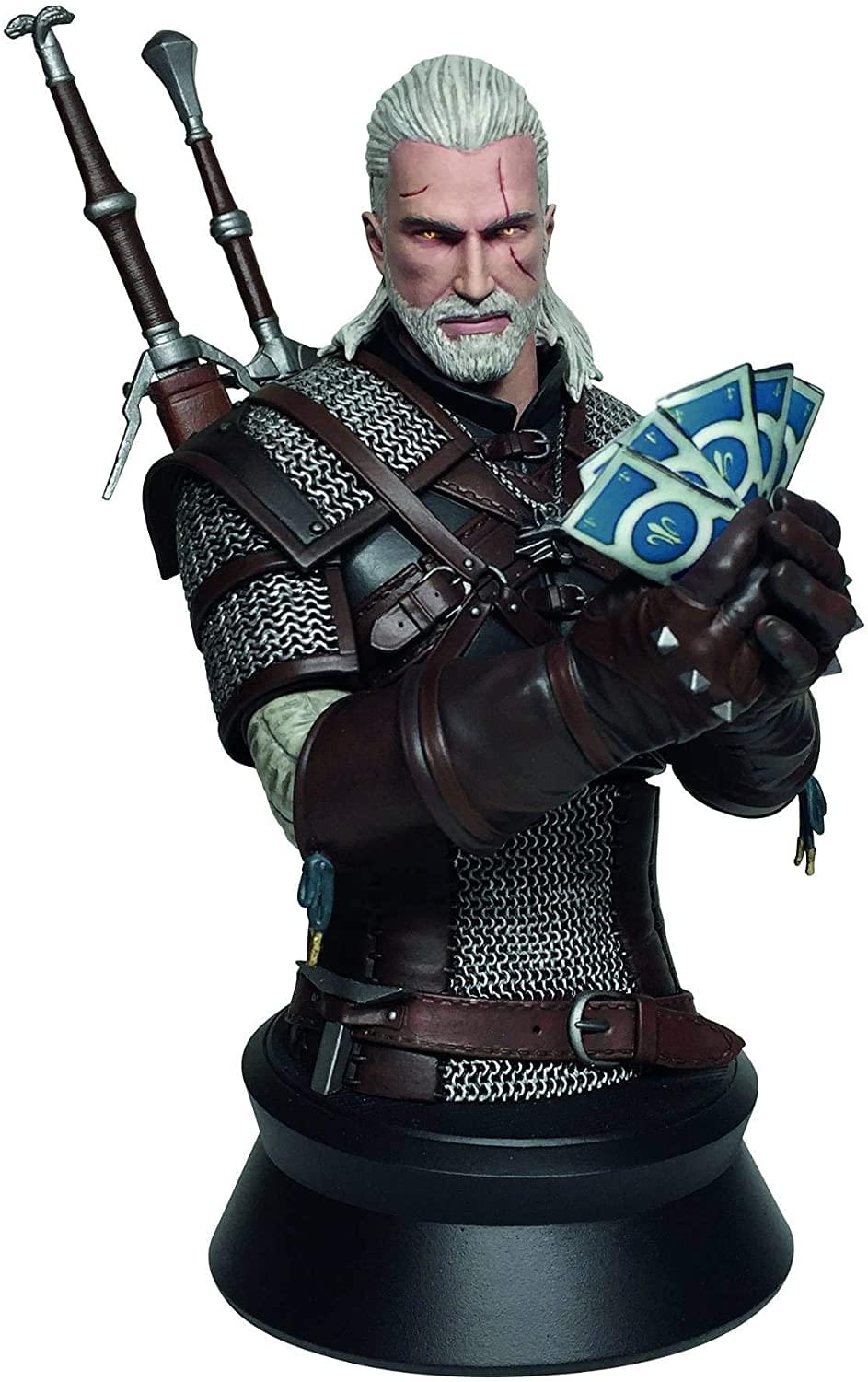 The Witcher 3 Wild Hunt 8.5 Inch Geralt Playing Gwent PVC Bust