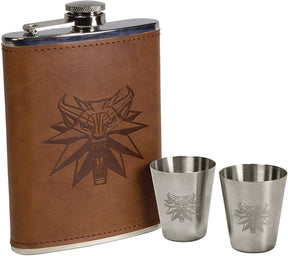 The Witcher 3 Wild Hunt 8oz Flask and Shot Glass Set