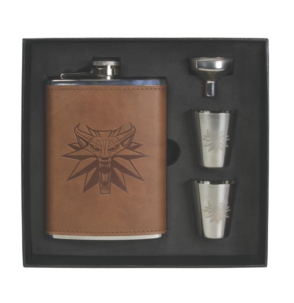 The Witcher 3 Wild Hunt 8oz Flask and Shot Glass Set