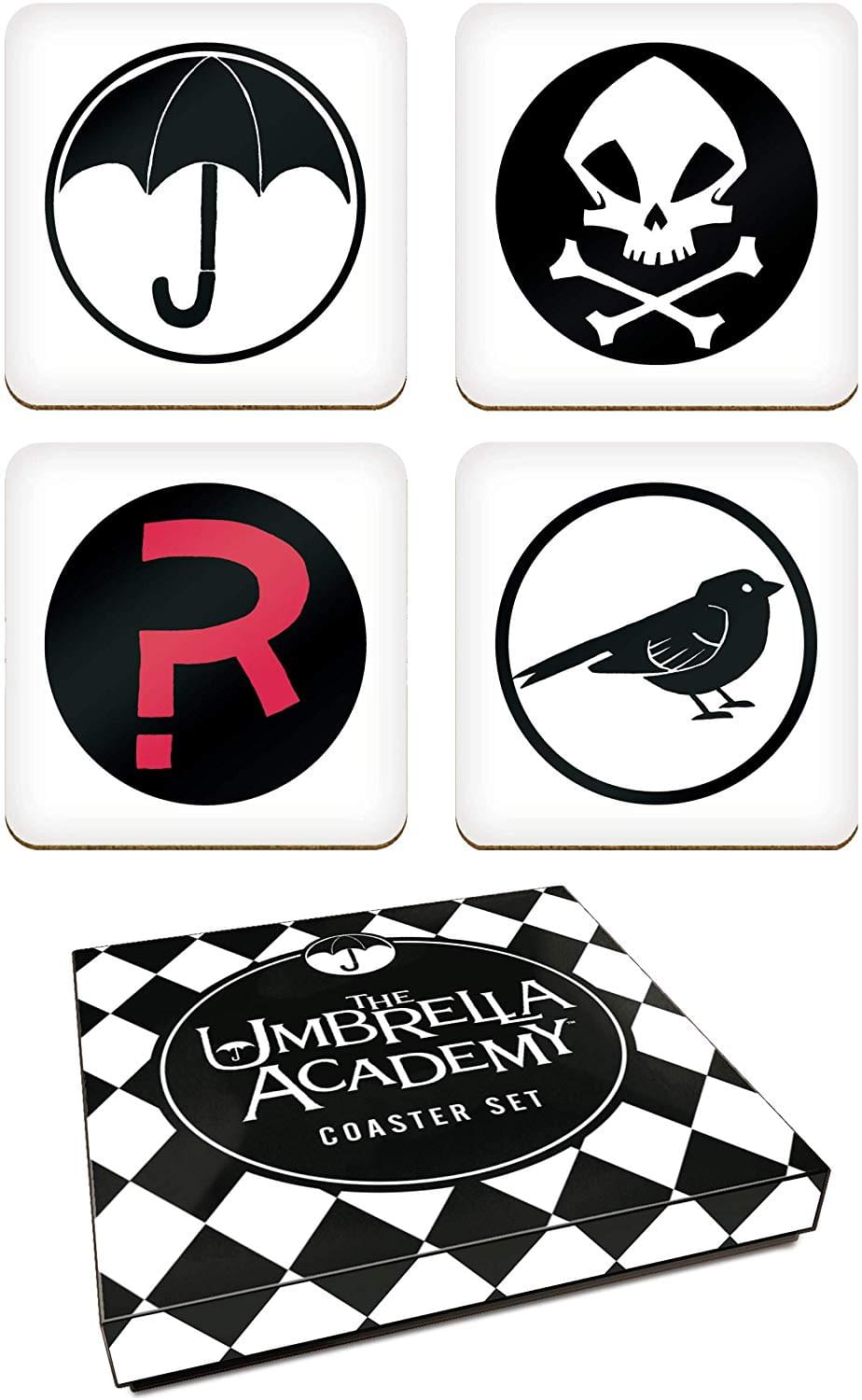 Umbrella Academy Logos 4 Piece Drink Coaster Set
