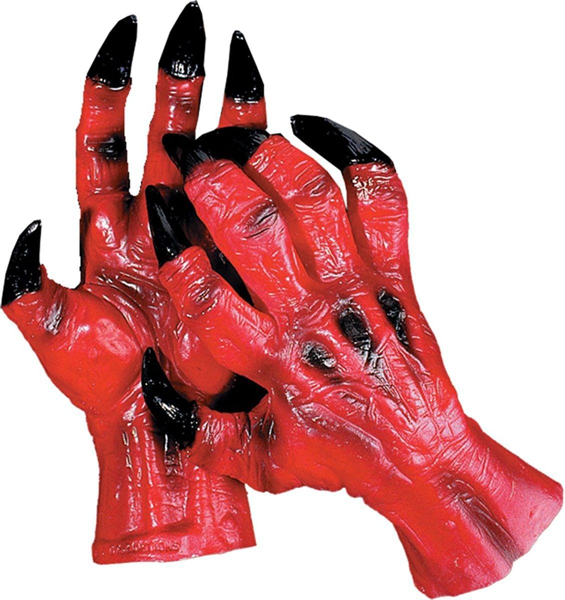 Devil Hands Costume Gloves