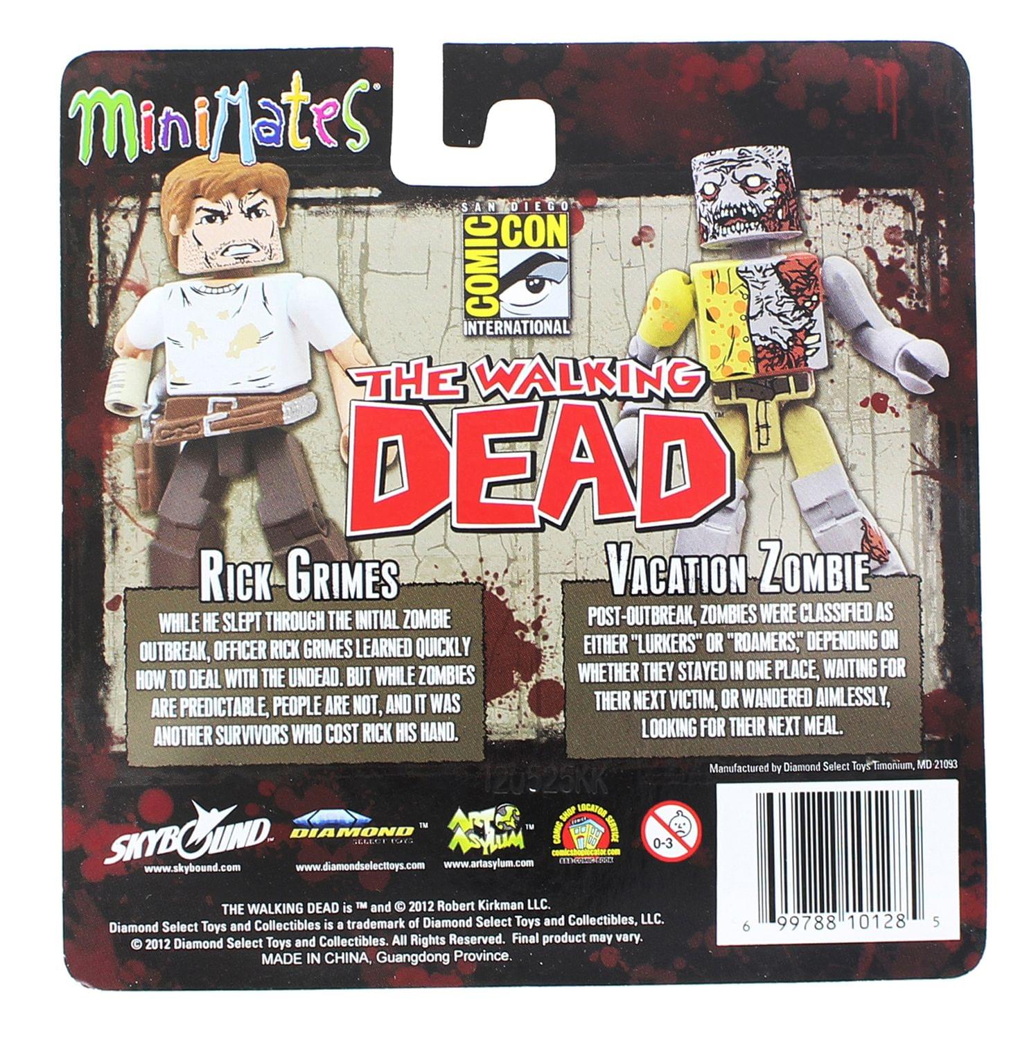 The Walking Dead Exclusive Minimates 2 Pack - Rick Grimes & Walker