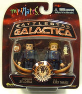 Battlestar Galactica Series 3 Minimates Adama & Thrace