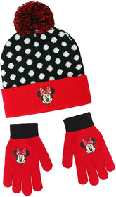 Disney Girls Minnie Mouse Winter Beanie & Glove Set