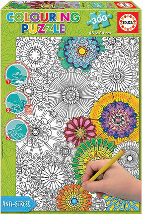 Doodle Art 300 Piece Coloring Jigsaw Puzzle