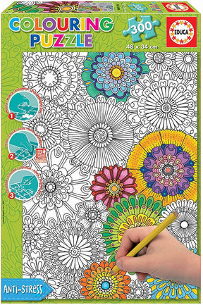 Doodle Art 300 Piece Coloring Jigsaw Puzzle