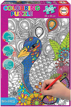 Jungle Safari 300 Piece Coloring Jigsaw Puzzle