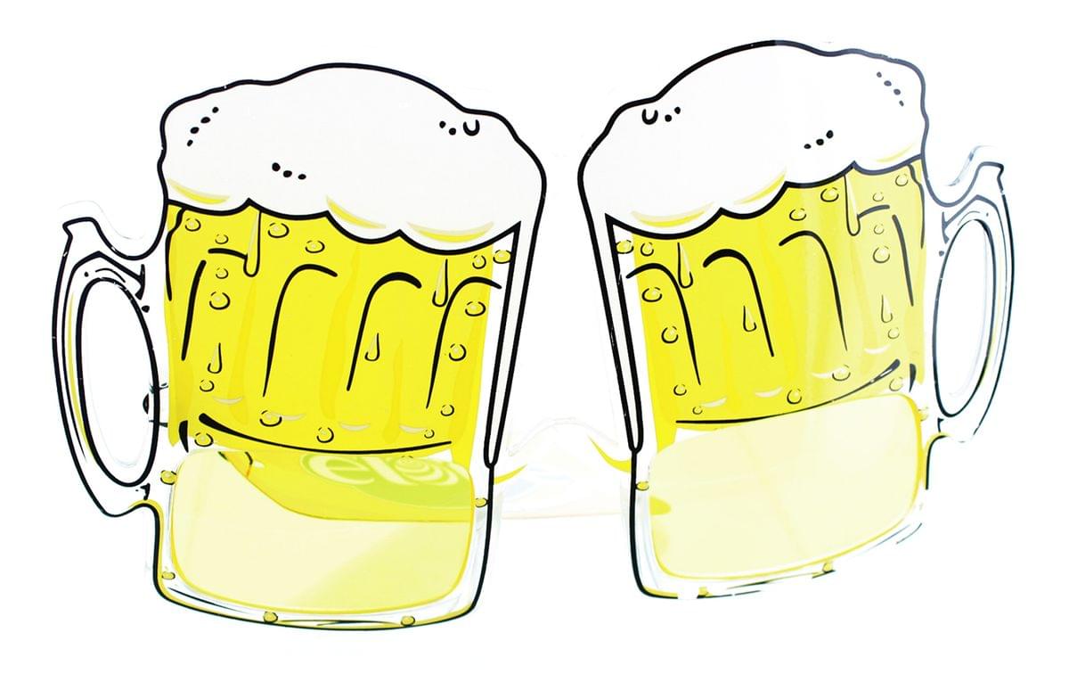 Beer Mug Yellow Adult Costume Glasses