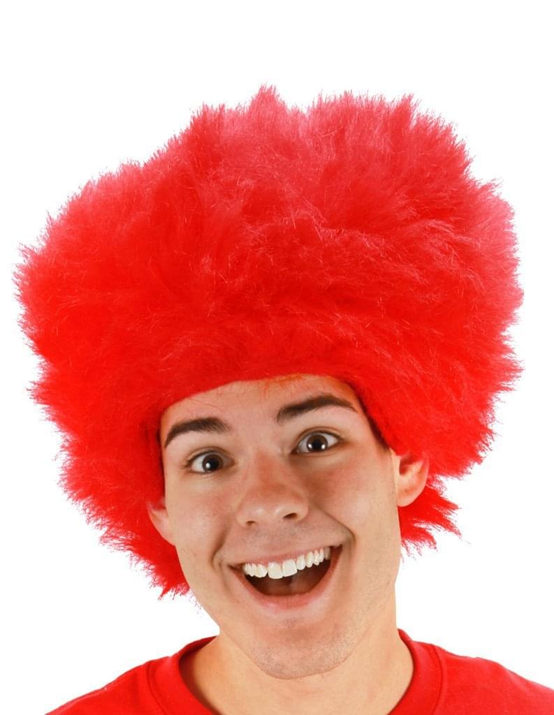 Fuzzy Red Wig Costume Accessory
