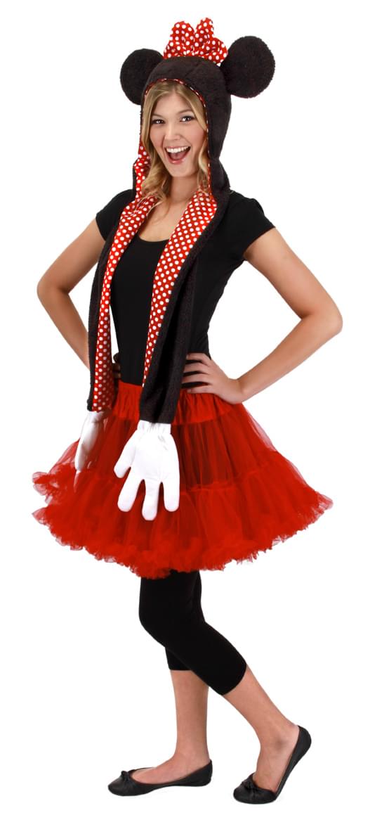 Disney Minnie Mouse Hoodie Scarf Adult Costume Accessory