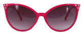 Modern Cat Eye Costume Glasses Adult: Pink & Smoke