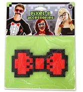 Pixel-8 Costume Bow Tie Adult: Red