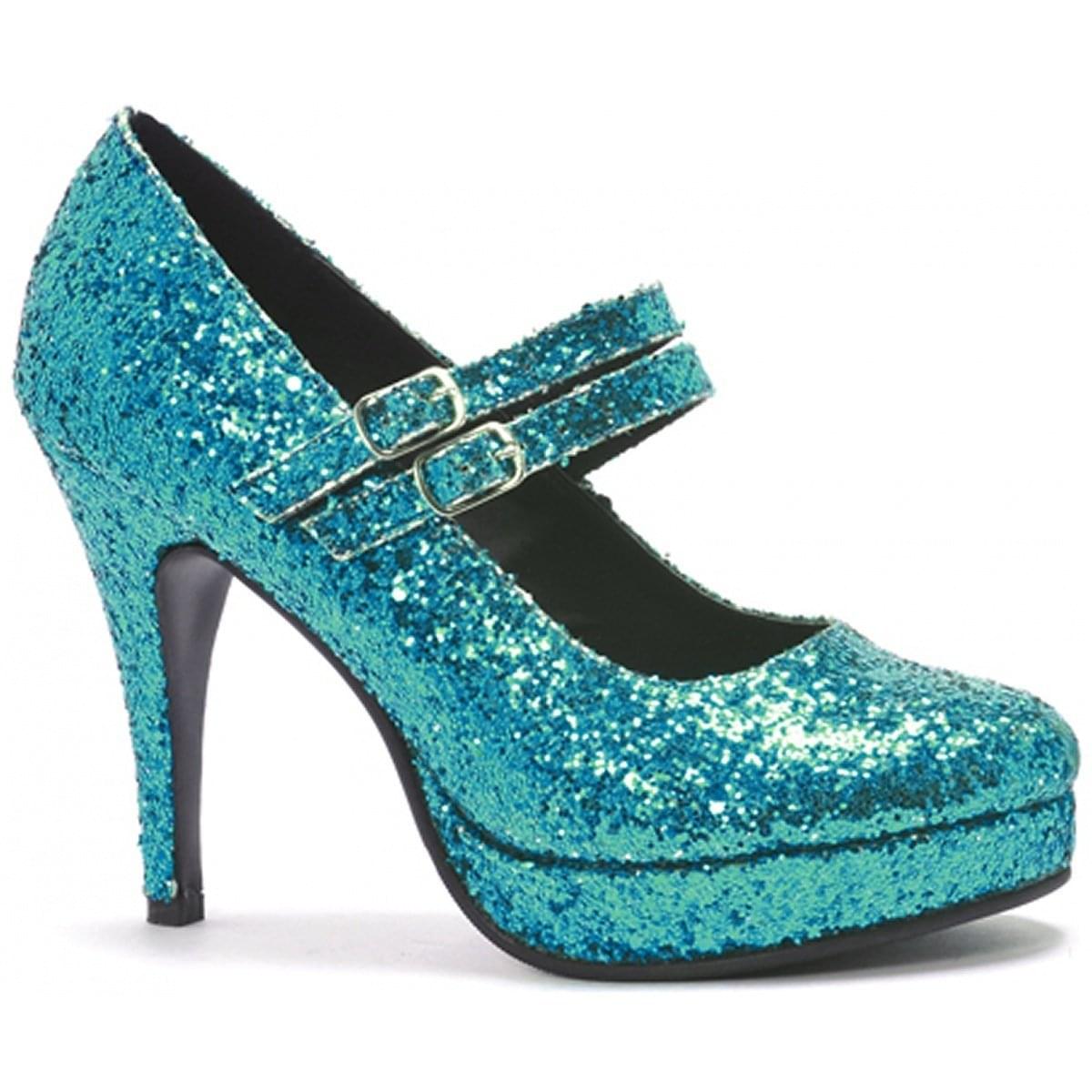 Blue Glitter Jane G Women's Costume Shoes