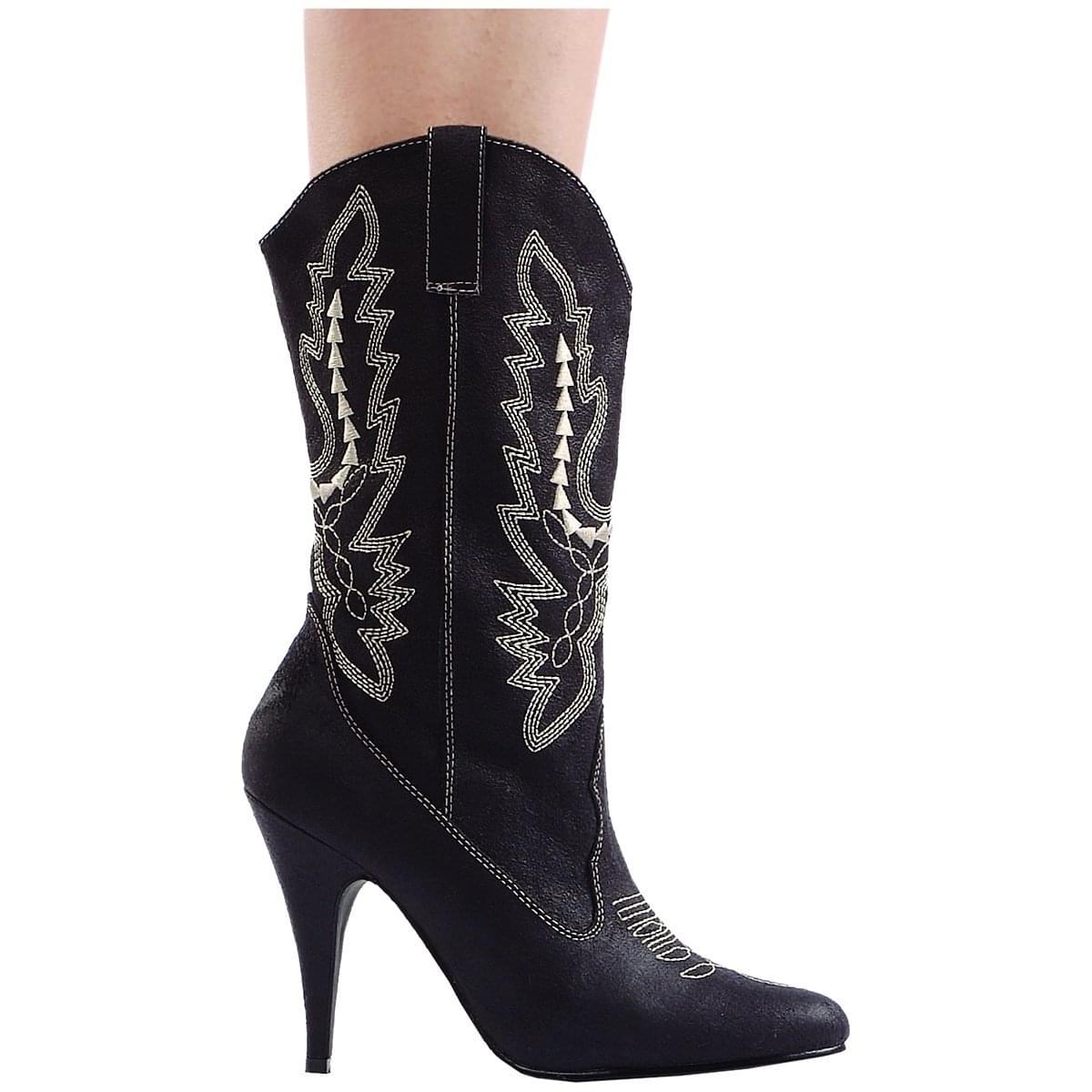 Women's Costume Cowboy Boots, Black