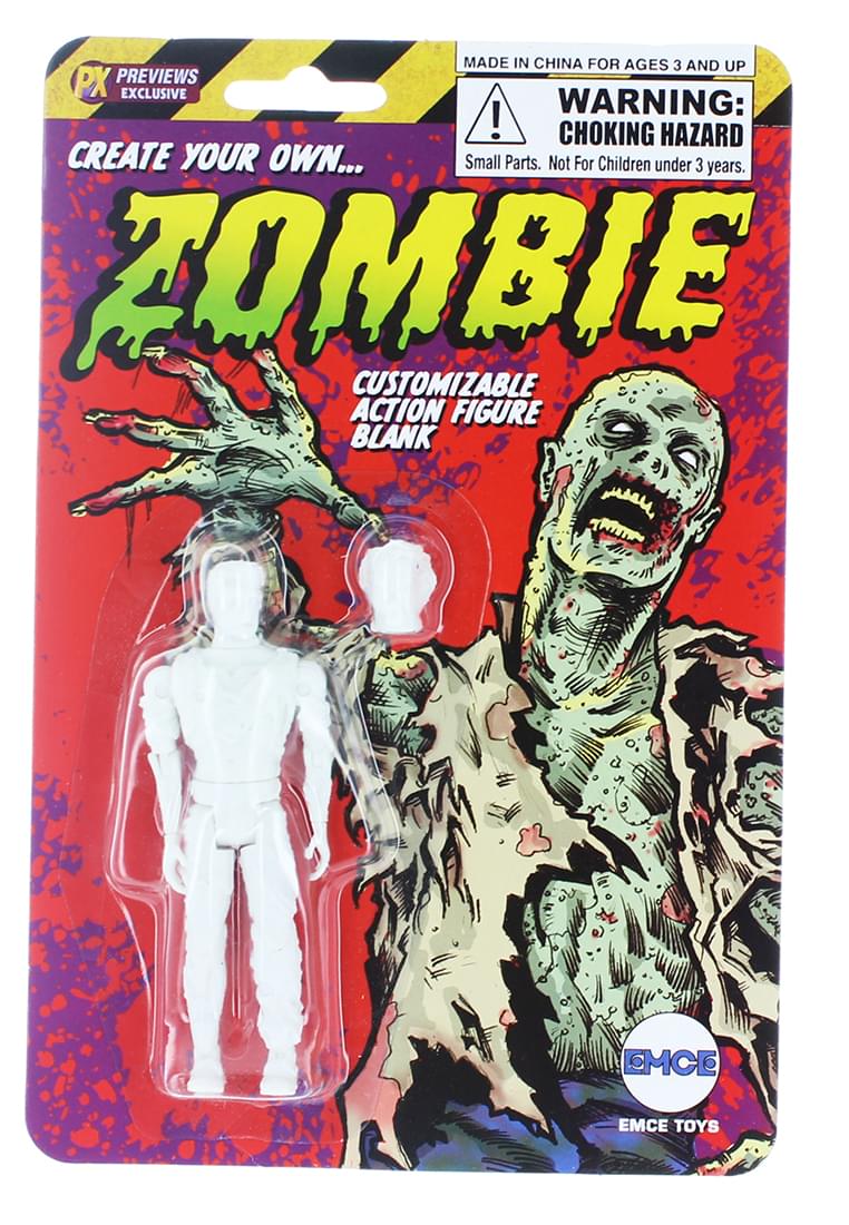 Create Your Own Zombie Customizing Blank 4" Action Figure