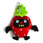 Ugly Dolls Fruities 4" Plush Clip-On: Ninja Batty Strawberry