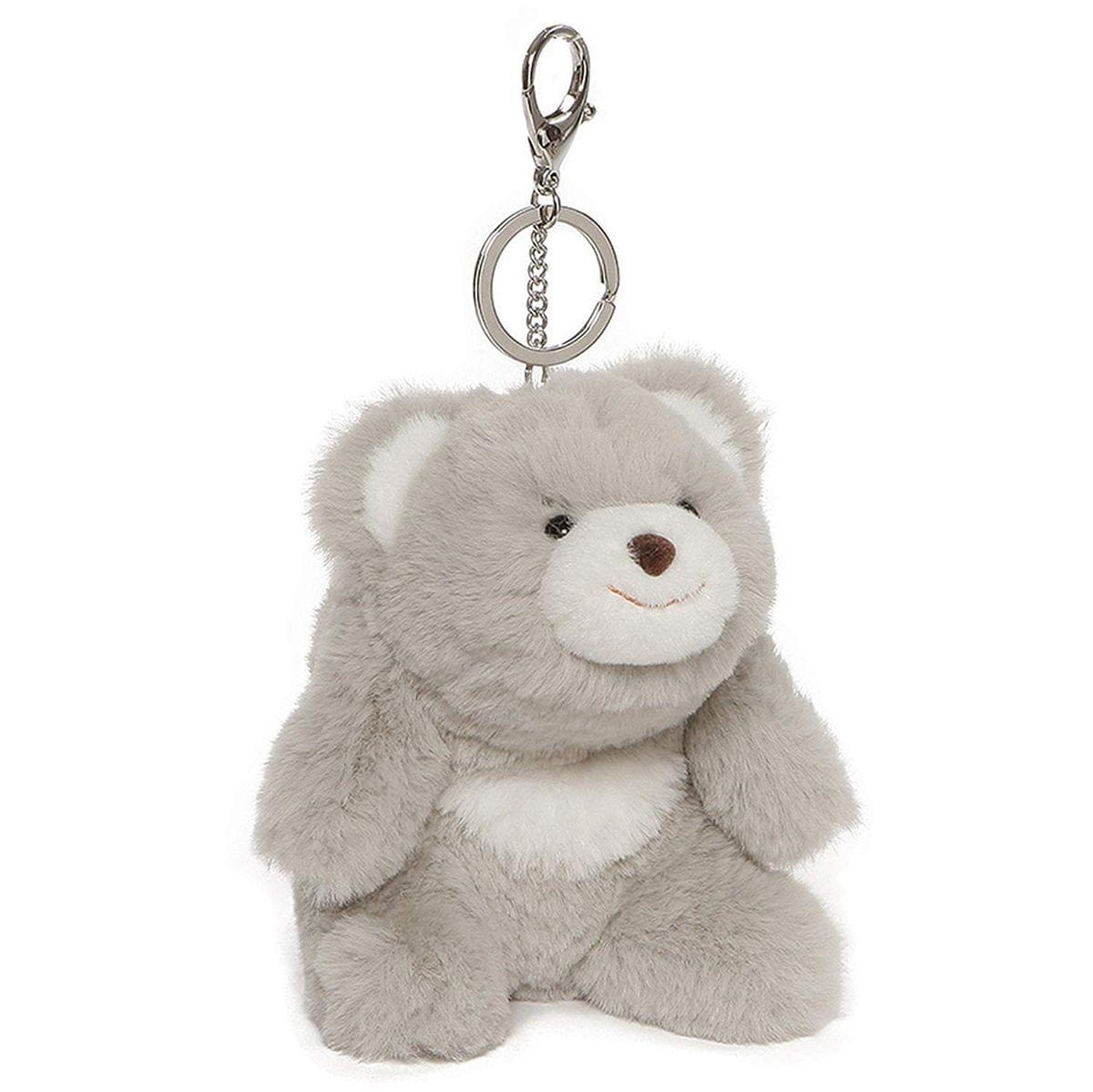 Snuffles the Teddy Bear 5-Inch Plush Keychain - Grey