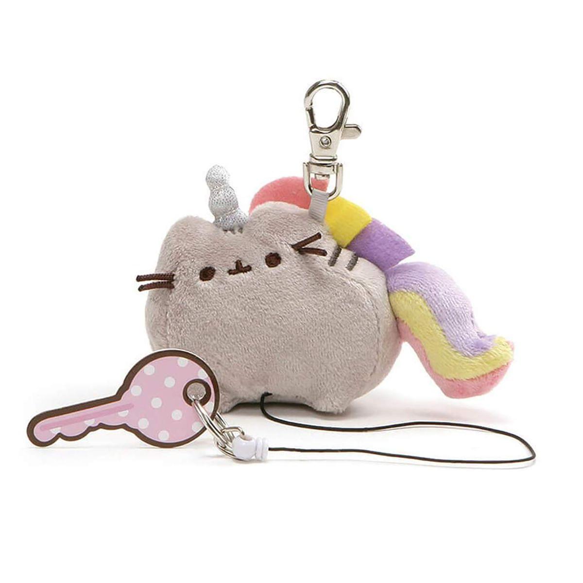 Pusheen Pusheenicorn Unicorn Cat 3-Inch Plush Retractable Keychain