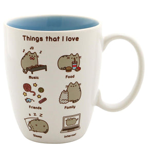 Pusheen the Cat "Things Pusheen Loves" 12oz Stoneware Coffee Mug