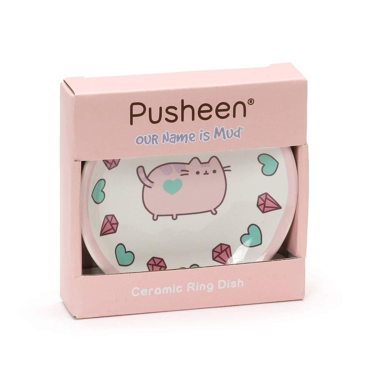 Pusheen Pink Trinket Tray 4-Inch Stoneware Dish