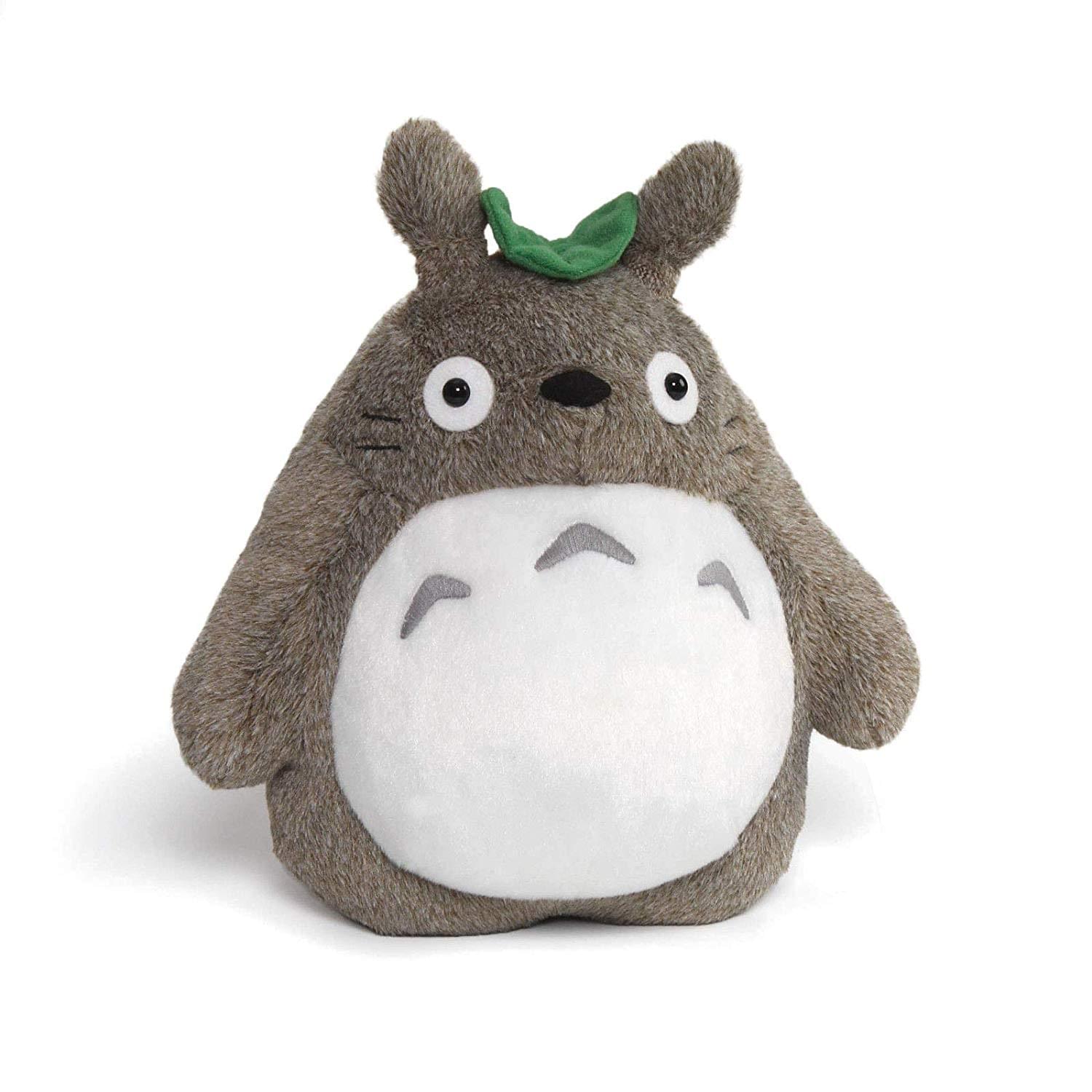 Totoro with Leaf 9 Inch Deluxe Stuffed Animal Plush