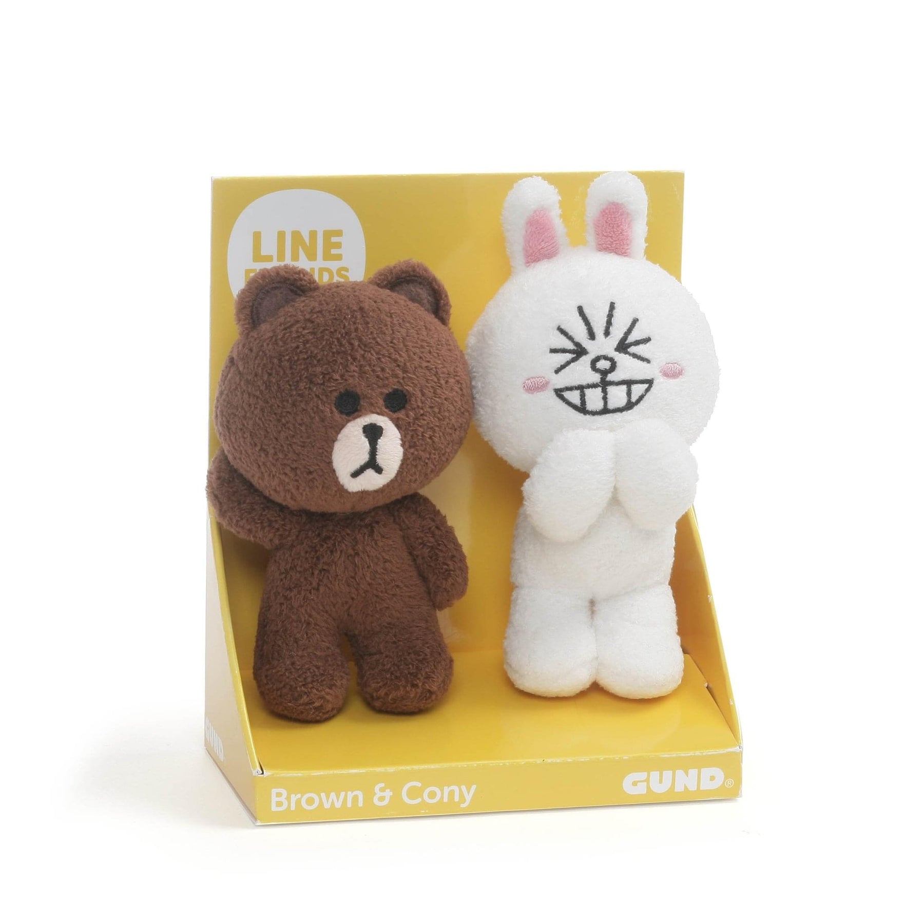 Line Friends Brown and Cony 4 Inch Plush Set of 2