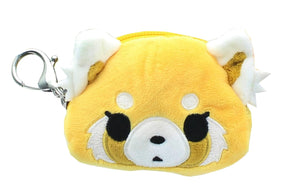 Aggretsuko Calm/Rage Face Keychain Plush Coin Purse