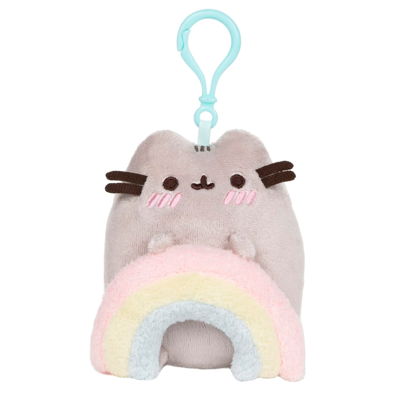 Pusheen with Rainbow 5 Inch Plush Backpack Clip