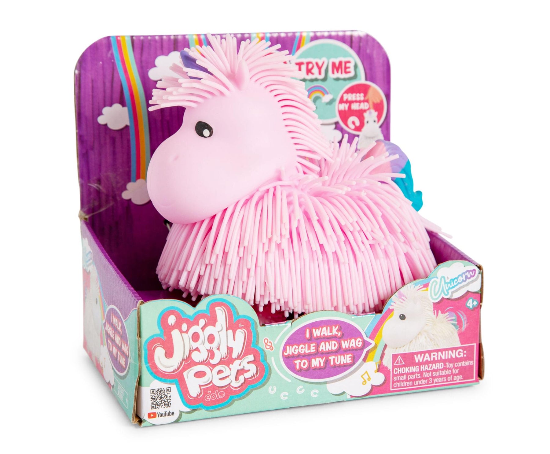 Jiggly Pets Walking Unicorn With Sound | Pink