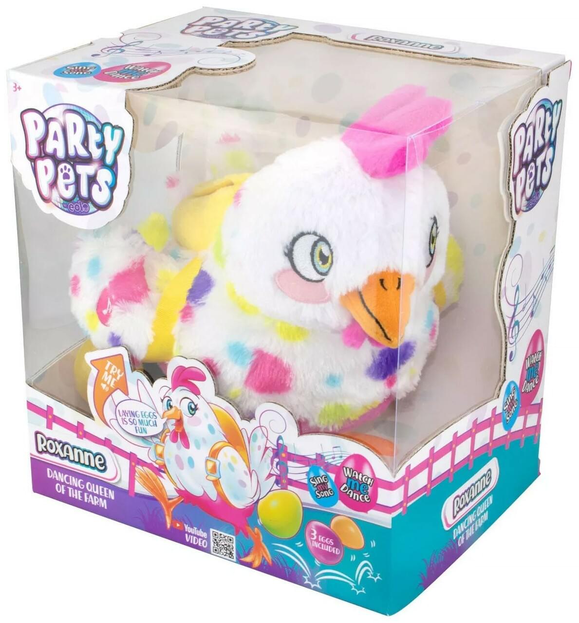 Party Pets Roxanne The Dancing Chicken Electronic Plush | Blue