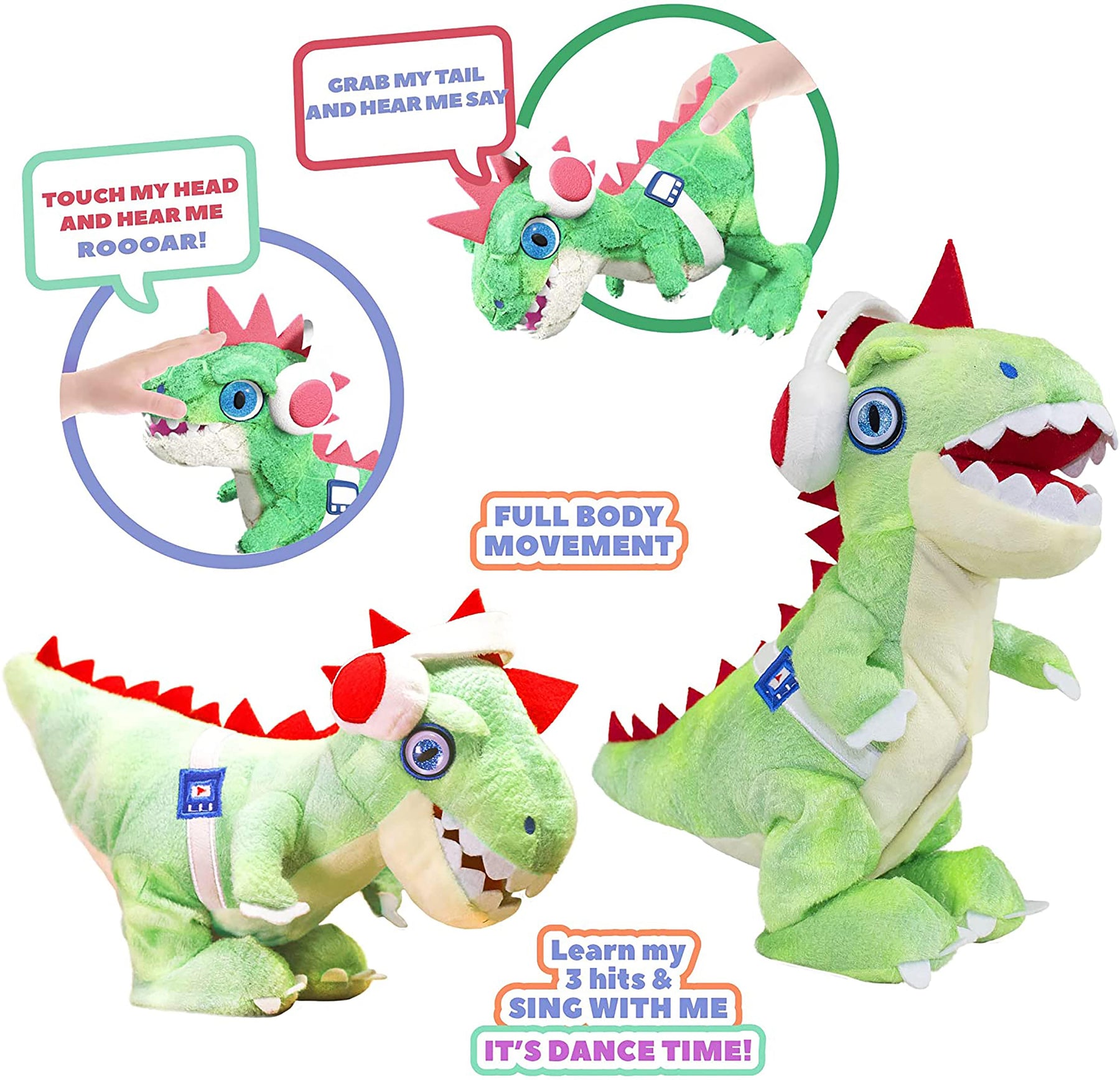 Party Pets DJ Rex Electronic Plush With Movement and Sound