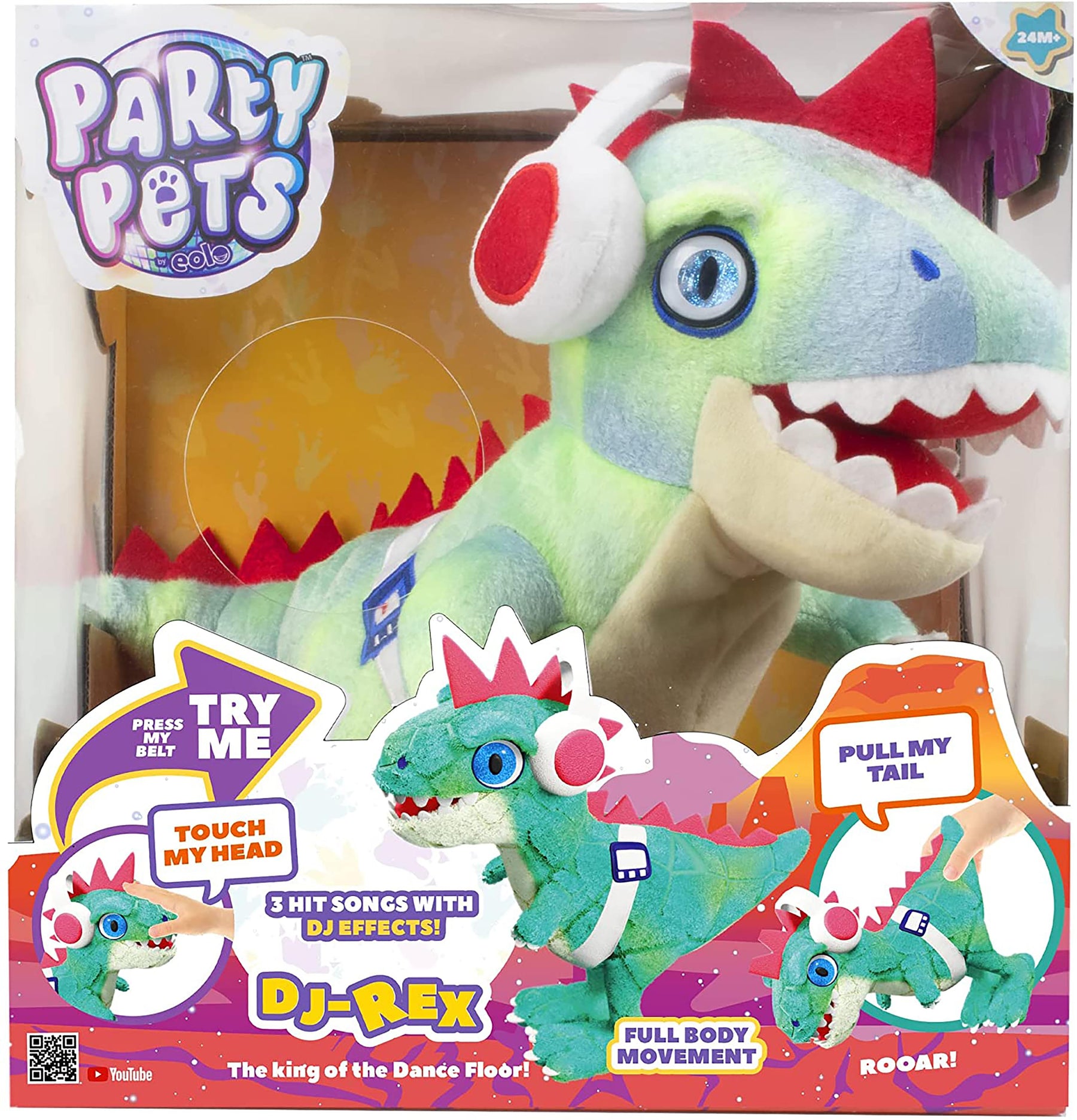 Party Pets DJ Rex Electronic Plush With Movement and Sound