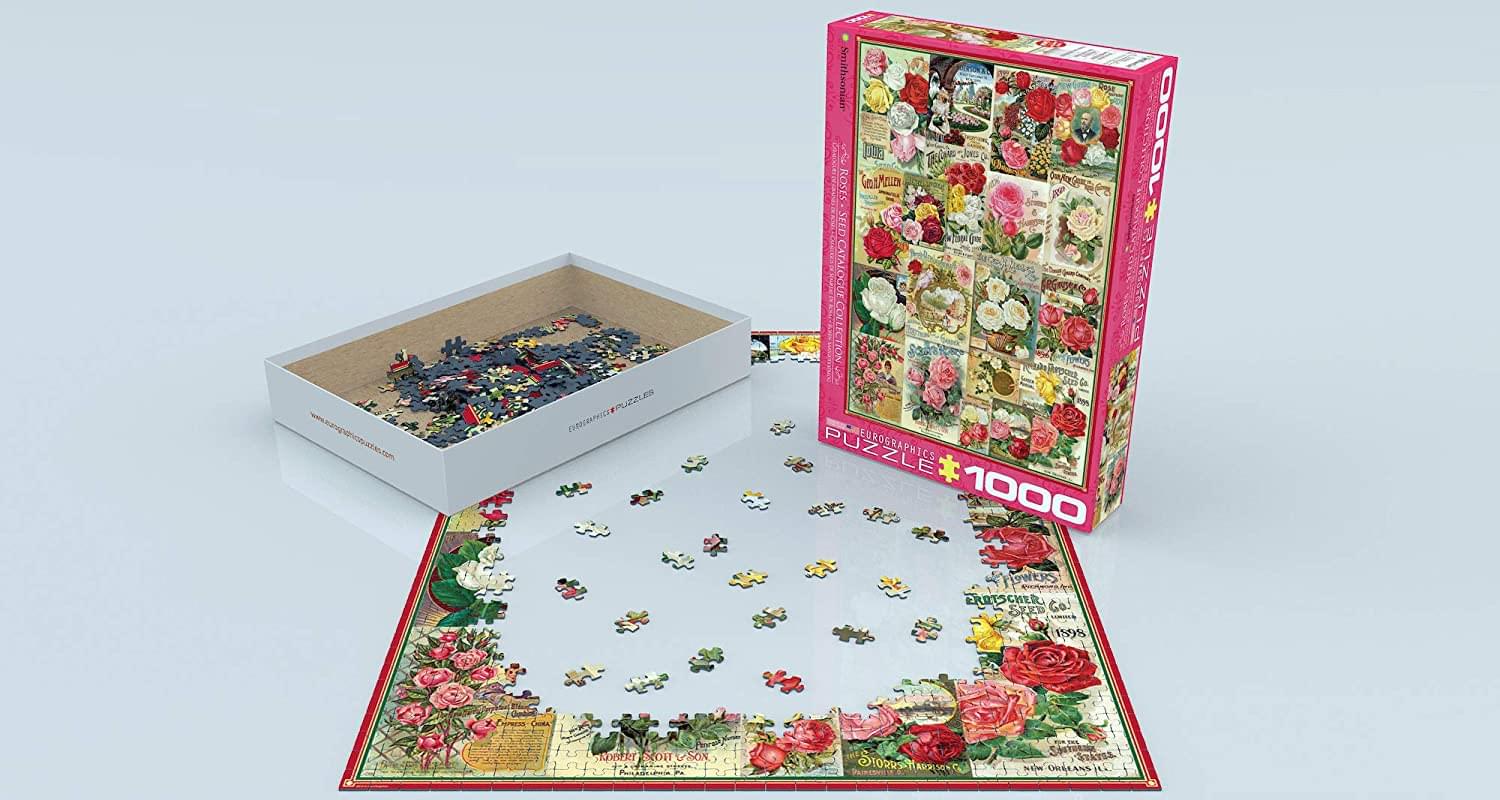 Roses Smithsonian Seed Catalogues 1000 Piece Jigsaw Puzzle
