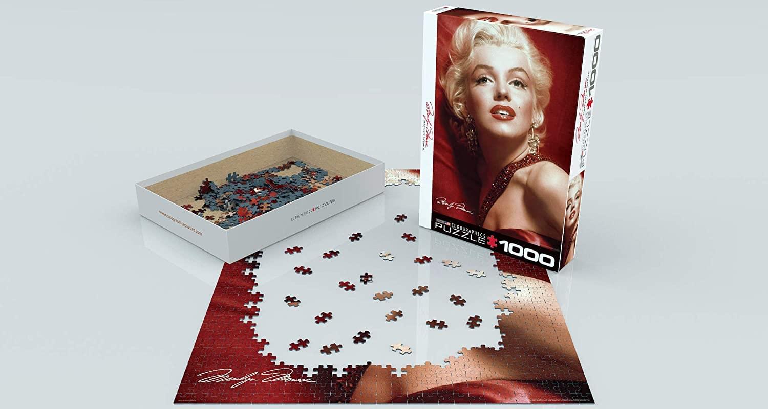 Marilyn Monroe Red Portrait by Sam Shaw 1000 Piece Jigsaw Puzzle