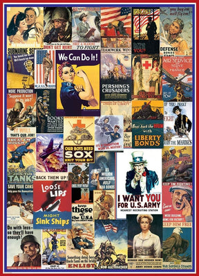 World War I & II Vintage Posters 1000 Piece Jigsaw Puzzle