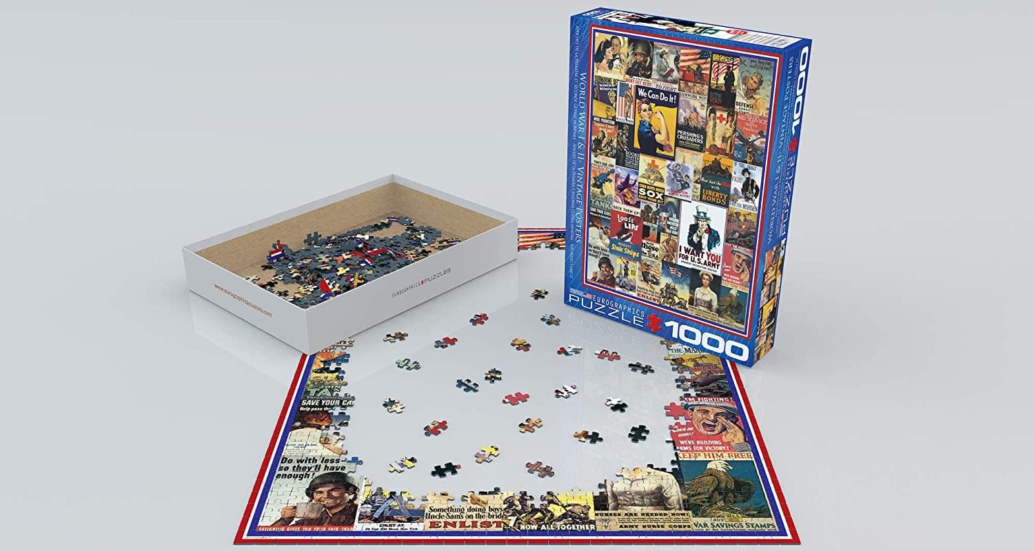 World War I & II Vintage Posters 1000 Piece Jigsaw Puzzle