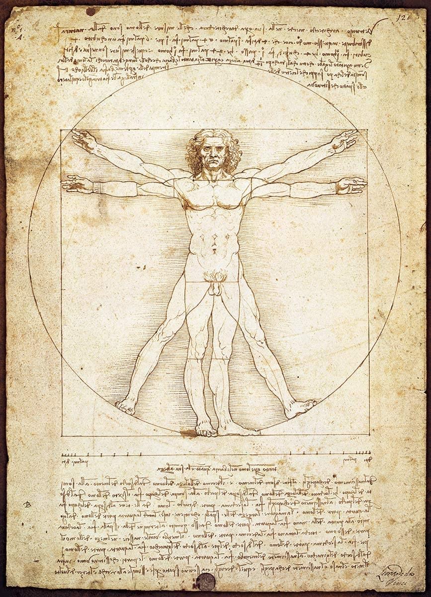 Vitruvius Man by Leonardo Da Vinci 1000 Piece Jigsaw Puzzle