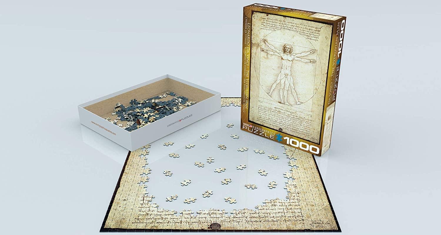 Vitruvius Man by Leonardo Da Vinci 1000 Piece Jigsaw Puzzle