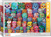 Traditional Mexican Skulls 1000 Piece Jigsaw Puzzle