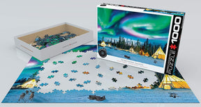 Northern Lights Yellowknife 1000 Piece Jigsaw Puzzle