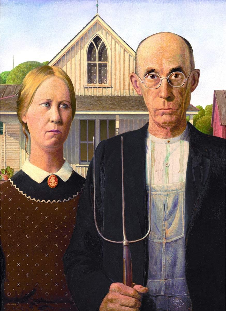 American Gothic by Grant Wood 1000 Piece Jigsaw Puzzle