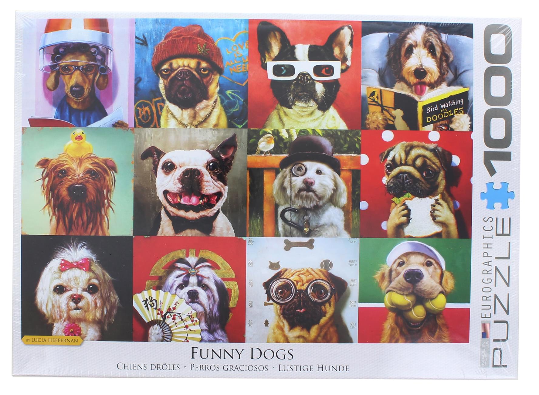 Funny Dogs by Lucia Heffernan 1000 Piece Jigsaw Puzzle