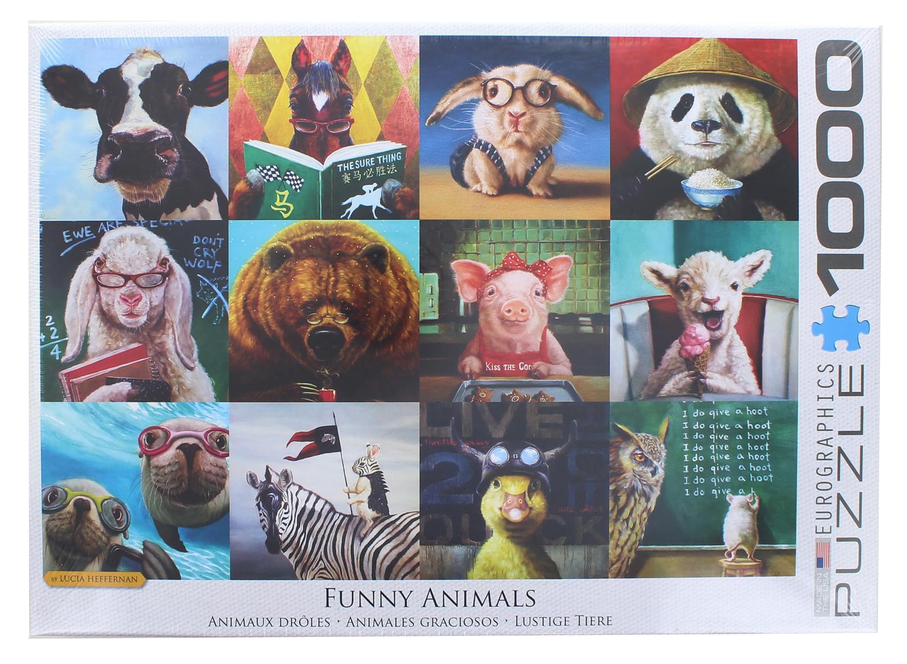Funny Animals by Lucia Heffernan 1000 Piece Jigsaw Puzzle