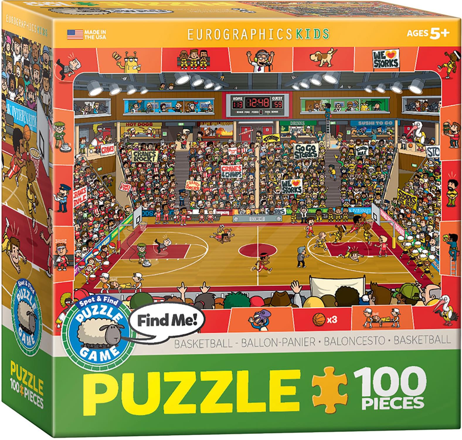 Basketball 100 Piece Spot & Find Jigsaw Puzzle
