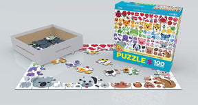 Emoji Puzzle Emoji Colors 100 Piece Jigsaw Puzzle