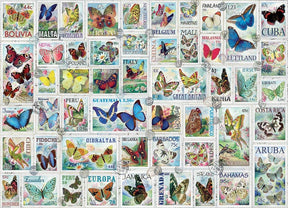 Butterflies Vintage Stamps 500 Piece Jigsaw Puzzle