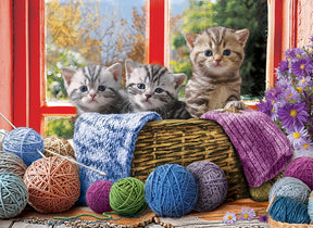 Knittin' Kittens 500 Piece Jigsaw Puzzle