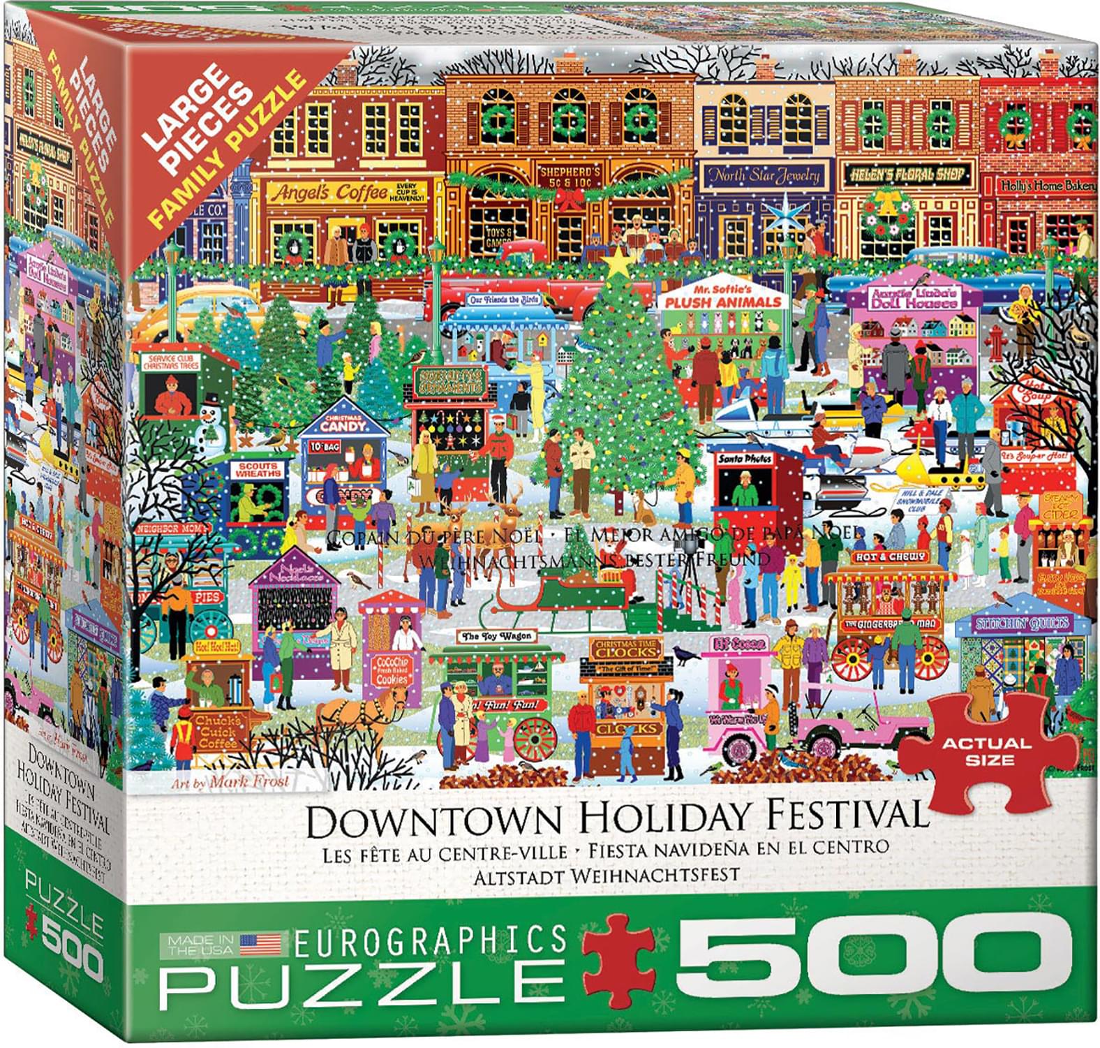 Downtown Holiday Festival 500 Piece Jigsaw Puzzle